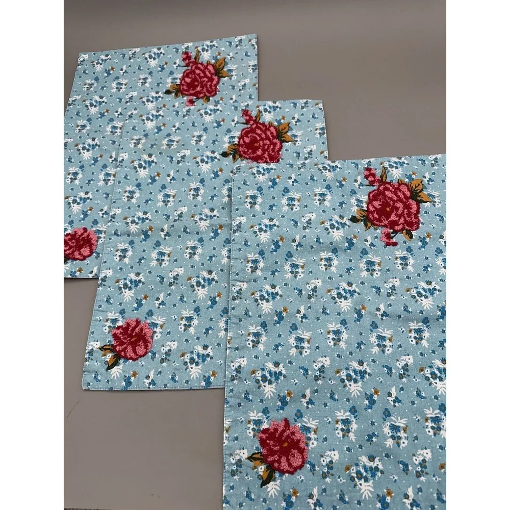 Pioneer Woman Sweet Rose Placemats Set 3 Reversible Floral Gingham Cottagecore